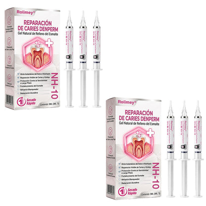 🌿Rolimey® DenPerm – Gel natural de relleno y reparación del esmalte dental para la restauración de caries 🧼