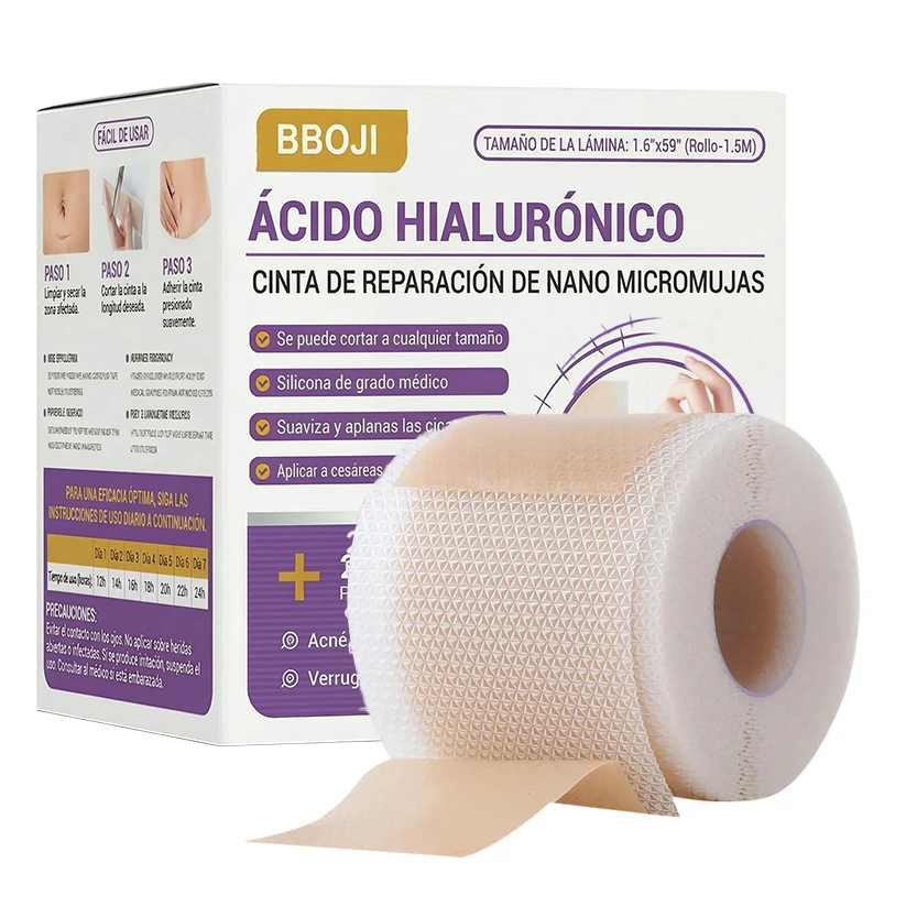 ✅Tienda oficial |BBOJI®ÁCIDO HIALURÓNICO CINTA DE REPARACIÓN DE NANO MICROMUJAS 🏥(Tratamiento de cicatrices antiguas y recientes, reducción de cicatrices quirúrgicas, estrías, queloides, acné, quemaduras, verrugas, dermatomas y varices)