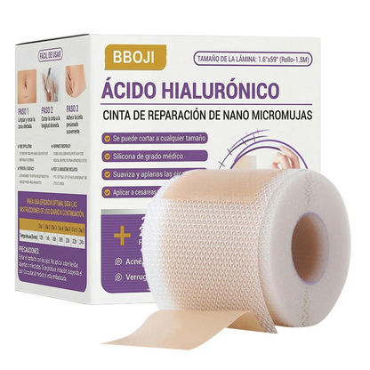 ✅Tienda oficial |BBOJI®ÁCIDO HIALURÓNICO CINTA DE REPARACIÓN DE NANO MICROMUJAS 🏥(Tratamiento de cicatrices antiguas y recientes, reducción de cicatrices quirúrgicas, estrías, queloides, acné, quemaduras, verrugas, dermatomas y varices)