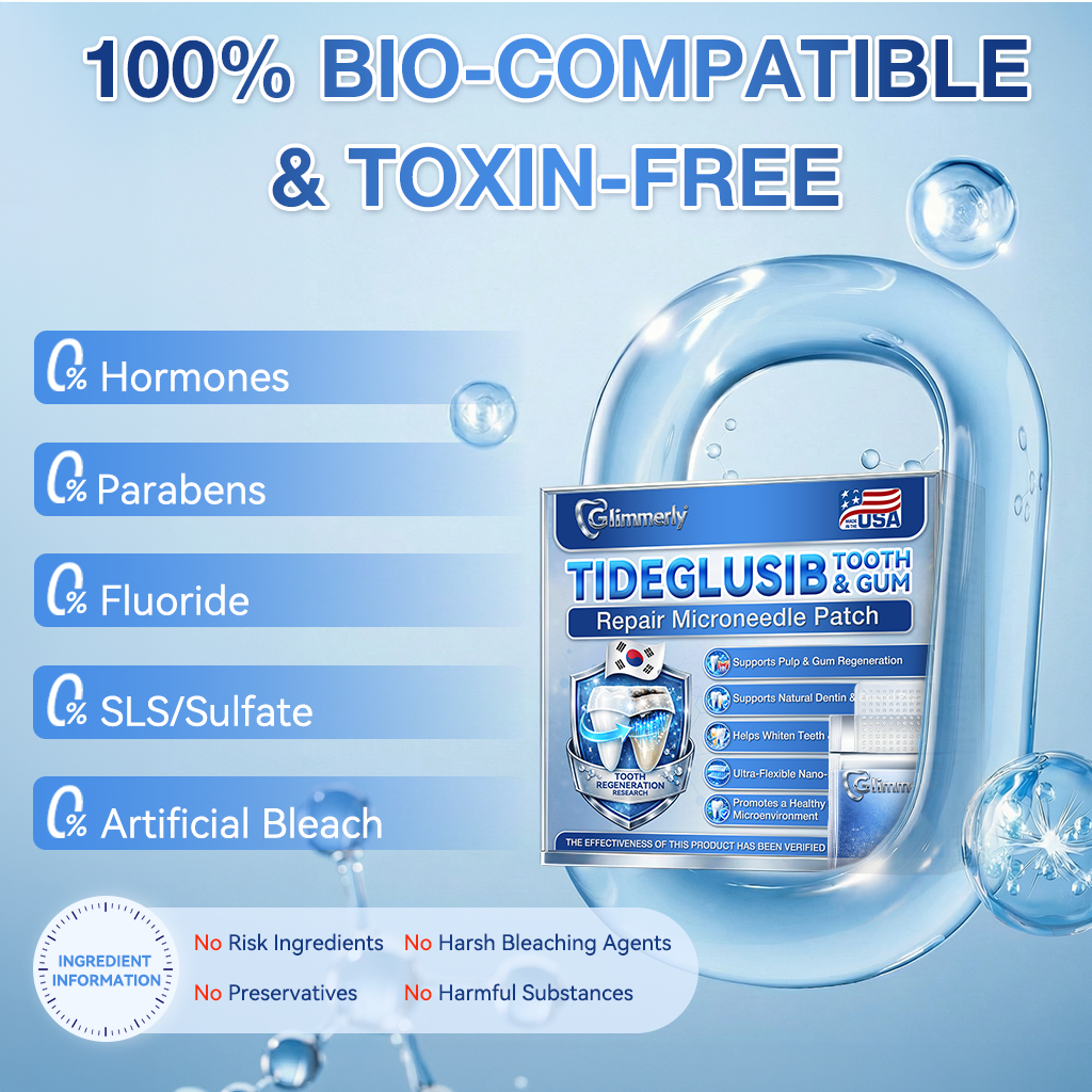 🦷𝐆𝐥𝐢𝐦𝐦𝐞𝐫𝐥𝐲®Parche de microagujas con Tideglusib para la reparación de dientes y encías  3.0