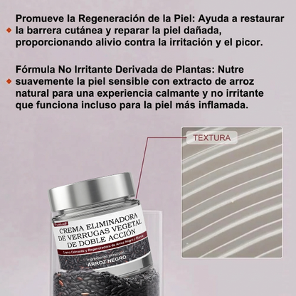 Pureluxo® CremaBlancoCalmante y Regeneradora de Arroz NegroY  (Para el tratamiento de verrugas, crecimientos cutáneos, imperfecciones e hiperpigmentación)