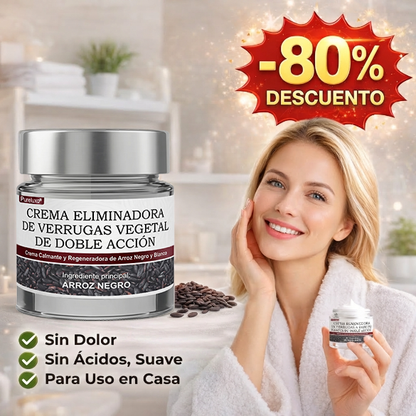 Pureluxo® CremaBlancoCalmante y Regeneradora de Arroz NegroY  (Para el tratamiento de verrugas, crecimientos cutáneos, imperfecciones e hiperpigmentación)