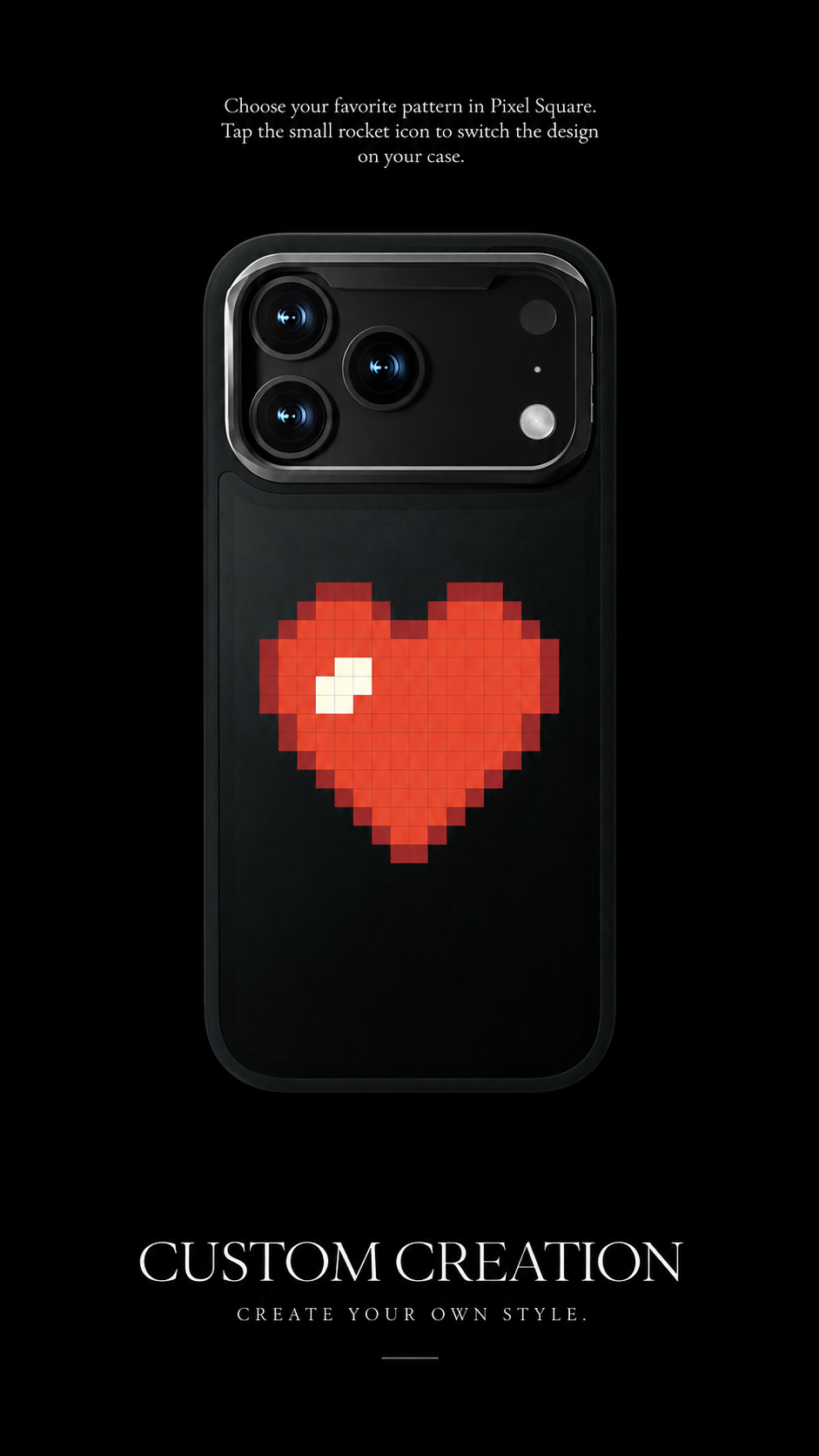 Pixel Display LED Phone Case – Custom Dynamic Pixel Art Cover with Music Sync