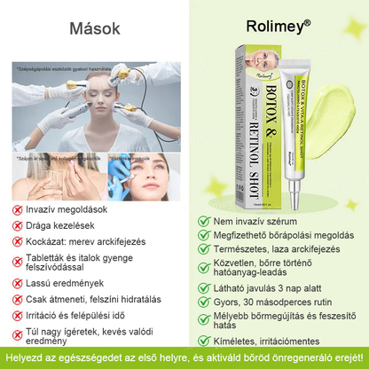 🌸Rolimey® Crema reafirmante antiarrugas con Botox y Vita-A Retinol Shot ⏰¡Último día! 70% de descuento💡
