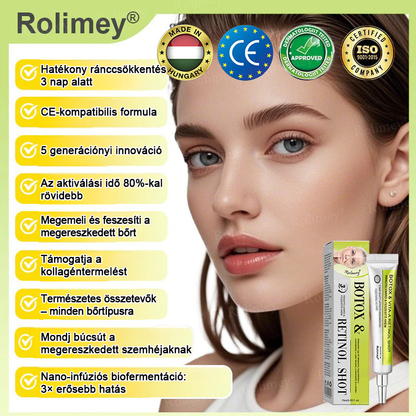 🌸Rolimey® Crema reafirmante antiarrugas con Botox y Vita-A Retinol Shot ⏰¡Último día! 70% de descuento💡