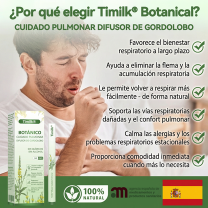 👩‍💼 Difusor de cuidado pulmonar a base de hierbas Timilk® con verbasco (Mullein)