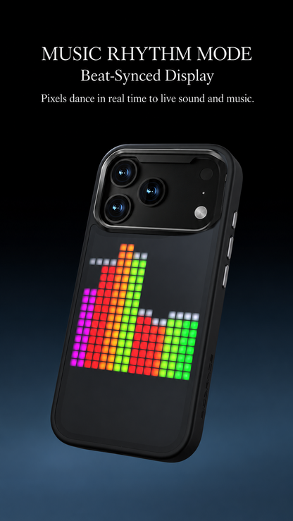 Pixel Display LED Phone Case – Custom Dynamic Pixel Art Cover with Music Sync