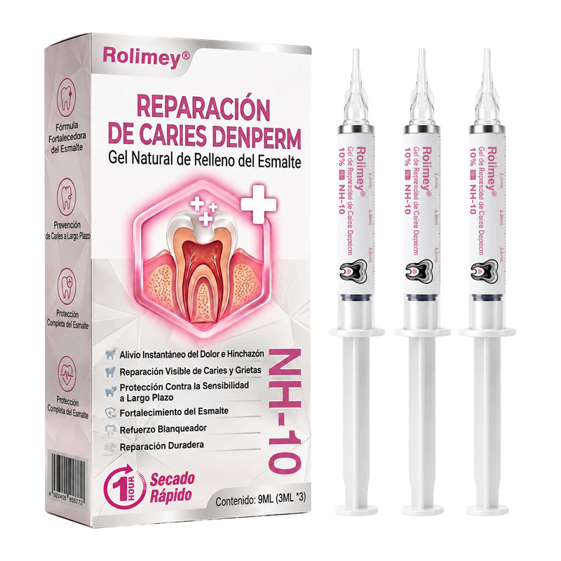 🌿Rolimey® DenPerm – Gel natural de relleno y reparación del esmalte dental para la restauración de caries 🧼