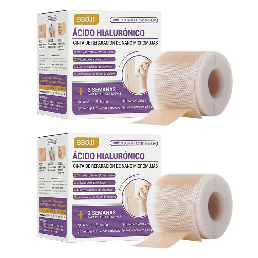 ✅Tienda oficial |BBOJI®ÁCIDO HIALURÓNICO CINTA DE REPARACIÓN DE NANO MICROMUJAS 🏥(Tratamiento de cicatrices antiguas y recientes, reducción de cicatrices quirúrgicas, estrías, queloides, acné, quemaduras, verrugas, dermatomas y varices)